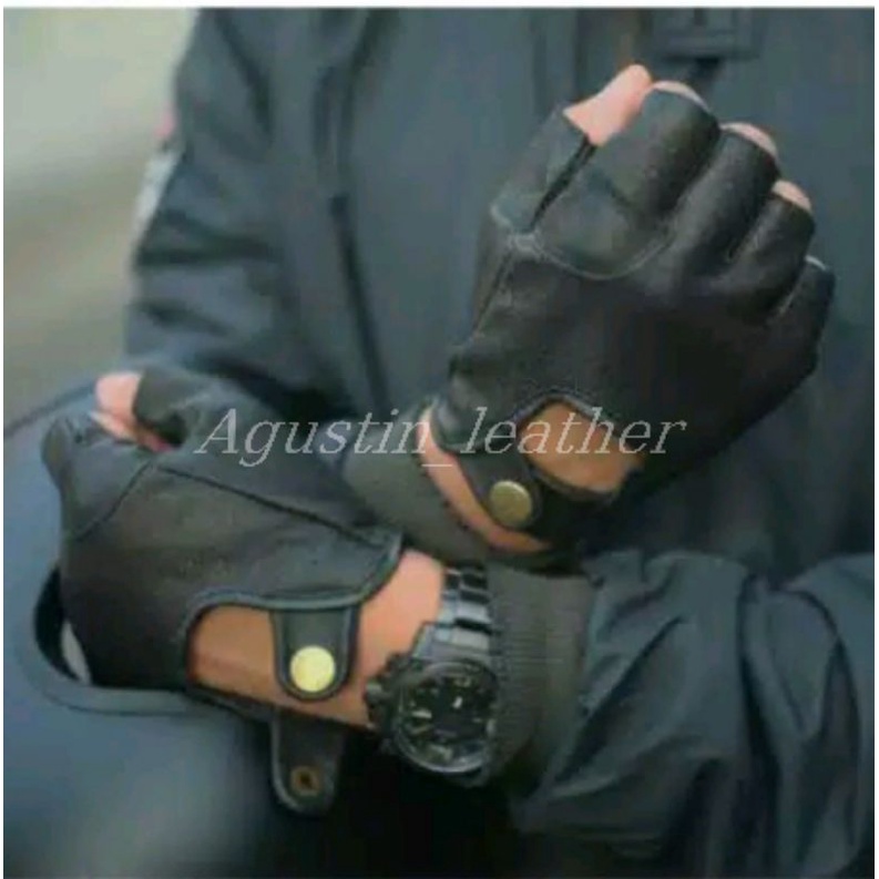 sarung tangan kulit asli model polos