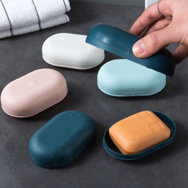 Creative  Bathroom Shower Soap Box / Portable Travel  Plastic Soap Case / Drain Soap Dish / Soap Storage Holder for Bathroom