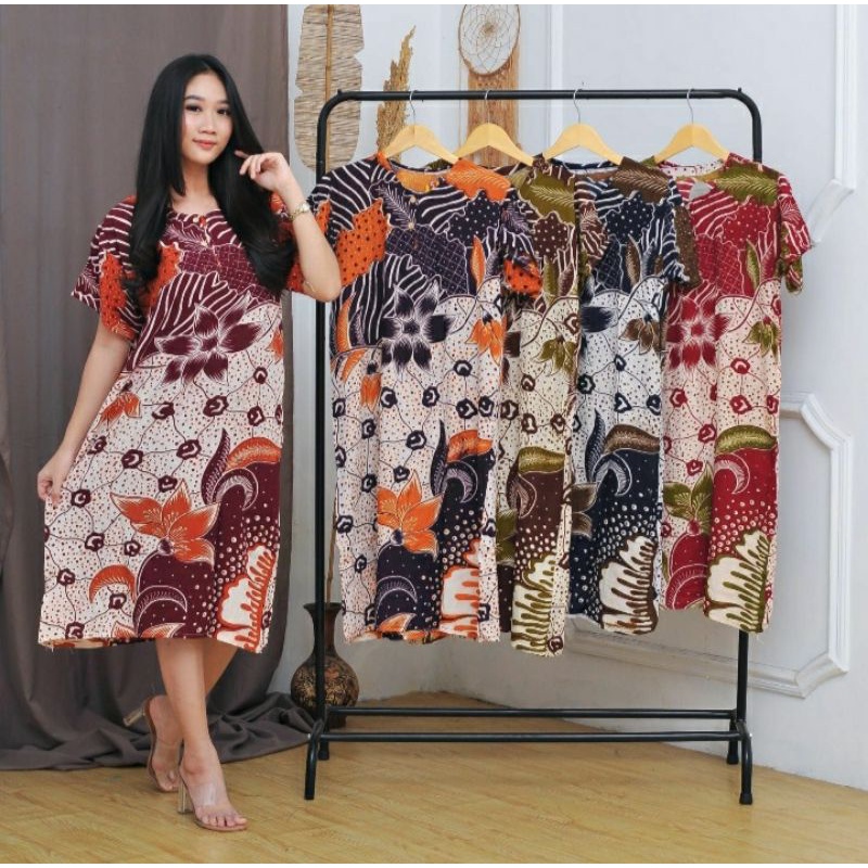 Daster Batik base motif random Daster murah busui