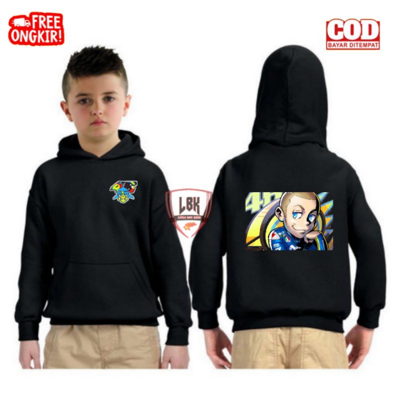 JAKET SWEATER HOODIE ANAK VALENTINO ROSSI