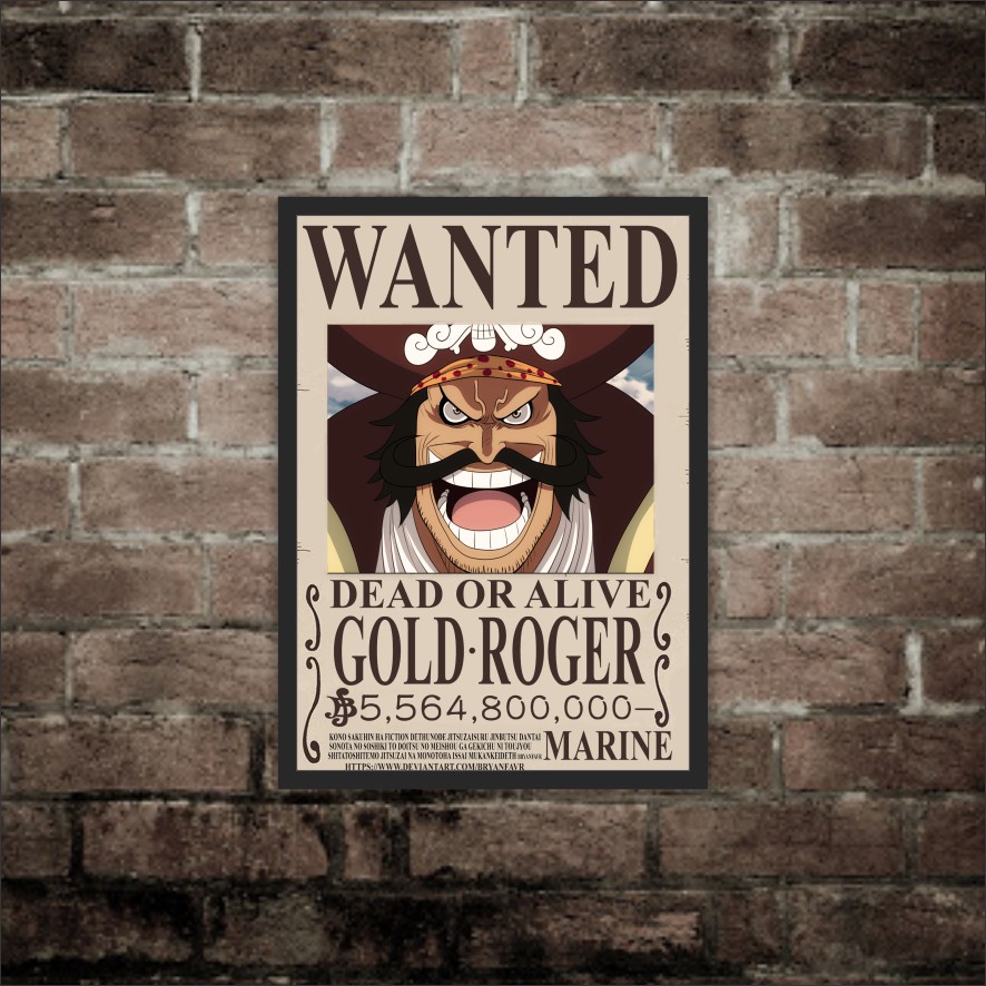 Poster Anime one piece wanted Hiasan Dinding Kamar wall decor-19
