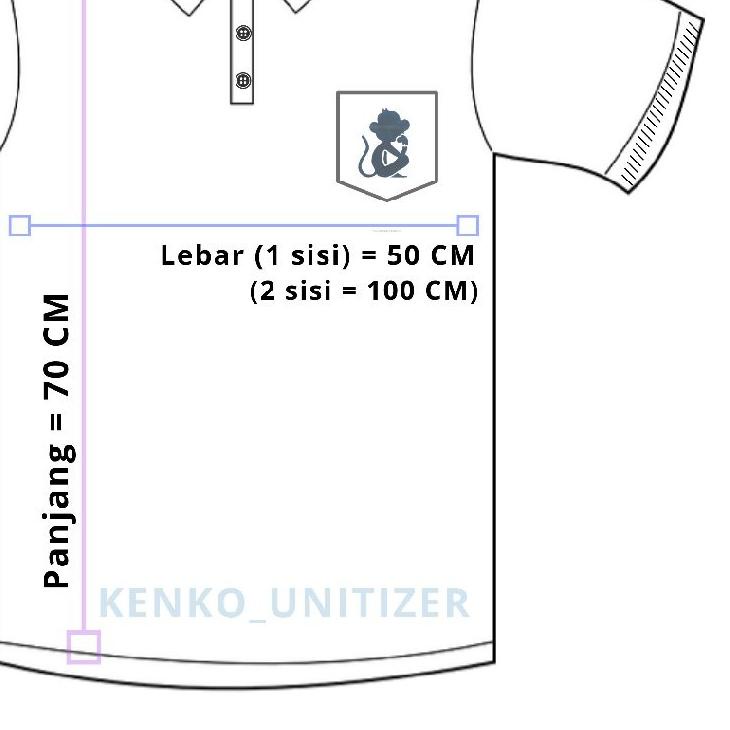 ➾ UNITIZER LSU1 kaos polo pria saku shirt m , l , xl kantong kerah wangki lakos polos dewasa cowok m