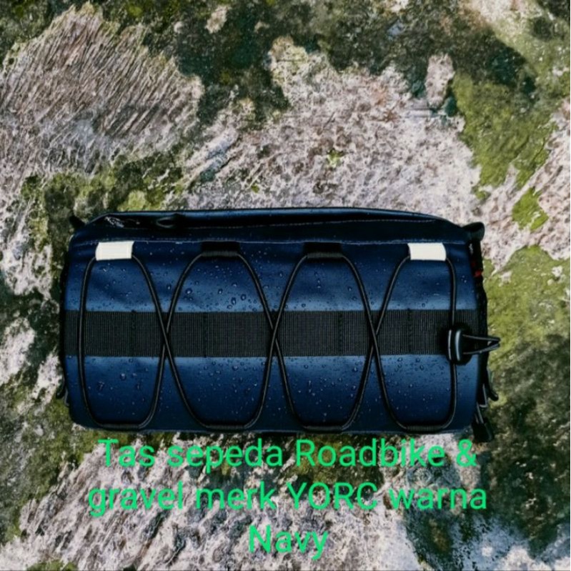 Handlebar bag/tas stang sepeda roadbike gravel warna navy