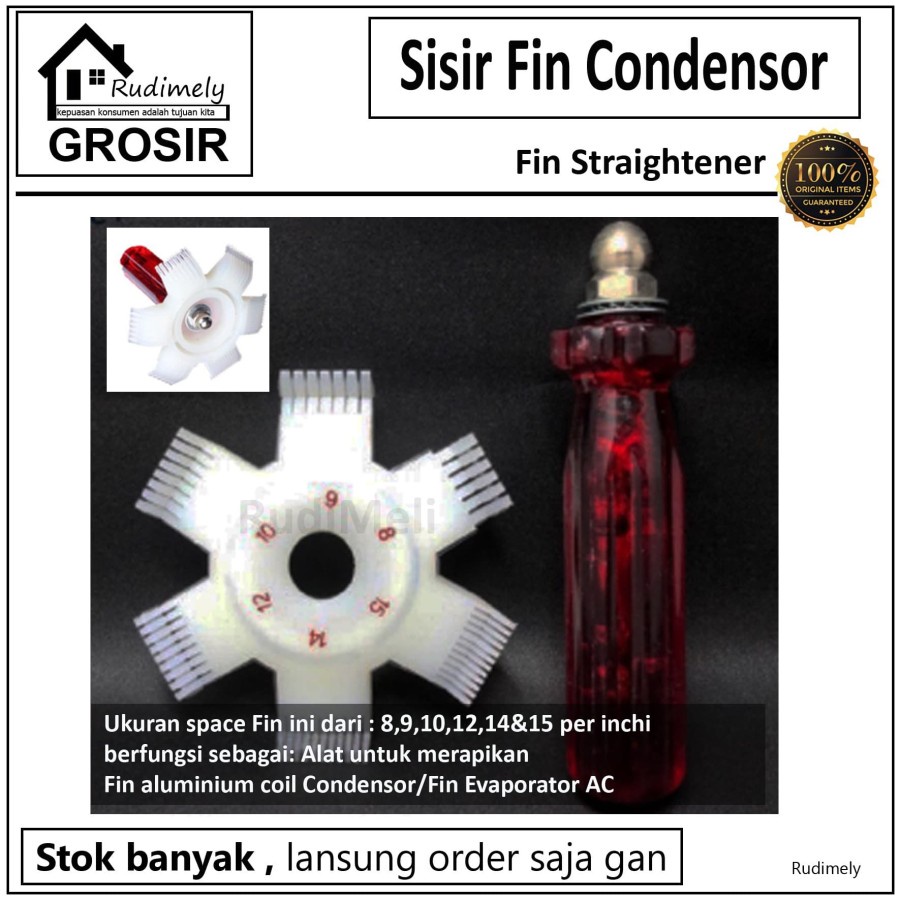 SISIR CONDESOR 6 SISI  Fin Condensor untuk merapikan Fin aluminium coil Kondensor