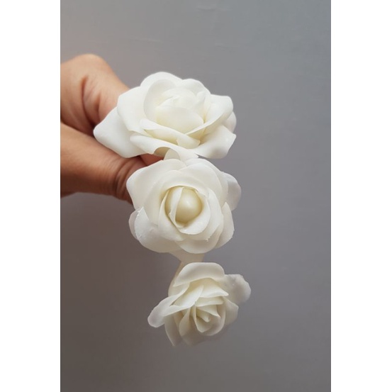 

gumpaste flower edible flower hiasan tart cake topper / rose doremi