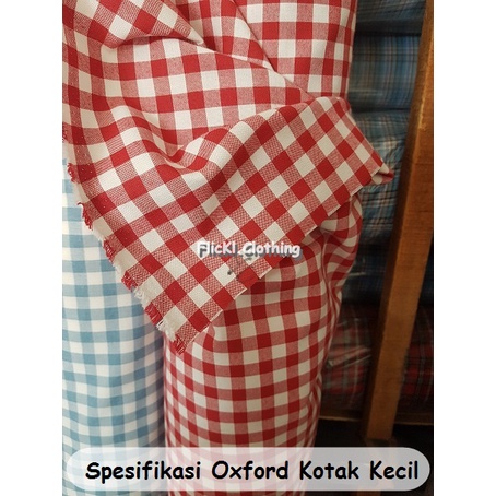 Bahan Kain Oxford Salur Oxford Kotak Kecil Oxford Kotak Besar Oxford Garis Kotak Oxford Motif Corak Kahatex Rollan