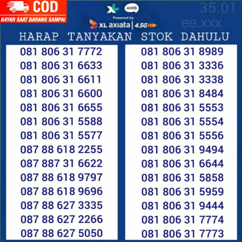 nomor cantik xl nomer xl cantik
