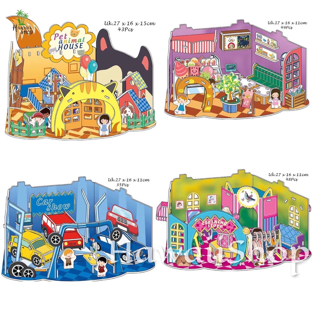 PUZZLE 3D FOAM ukuran Besar STORE  / Mainan Edukasi Anak Puzzle 3D