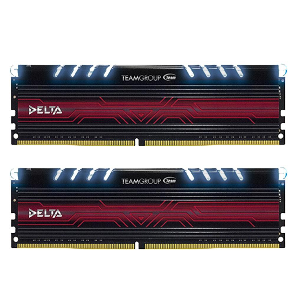 TEAM DELTA DDR4 8GB 4GB X 2 PC2400 WHITE/BLUE