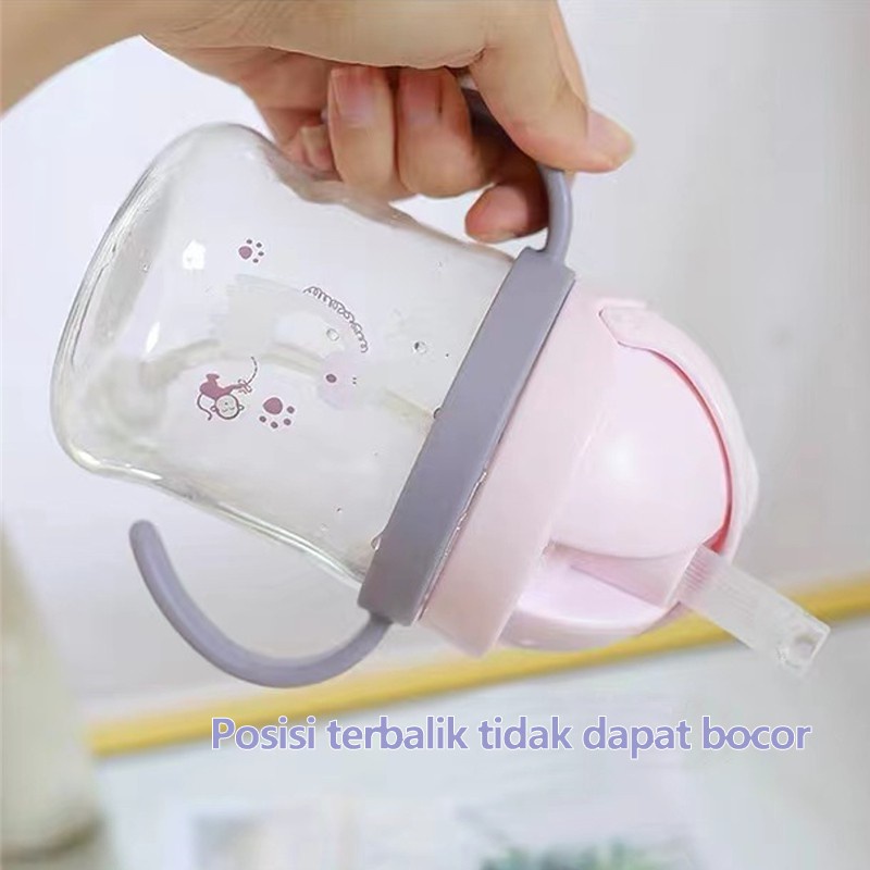 BPA FREE baby drink bottle / training cup / botol minum bayi an tumpah/C 205