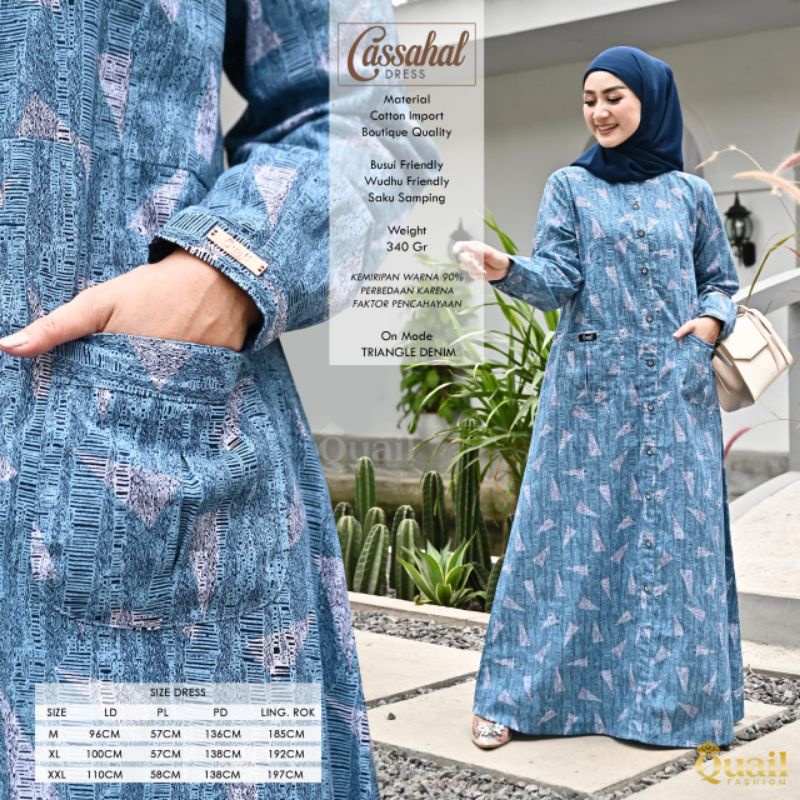 Gamis Best Seller / Gamis Motif Etnic Cassahal Dress QuaiL Hijab