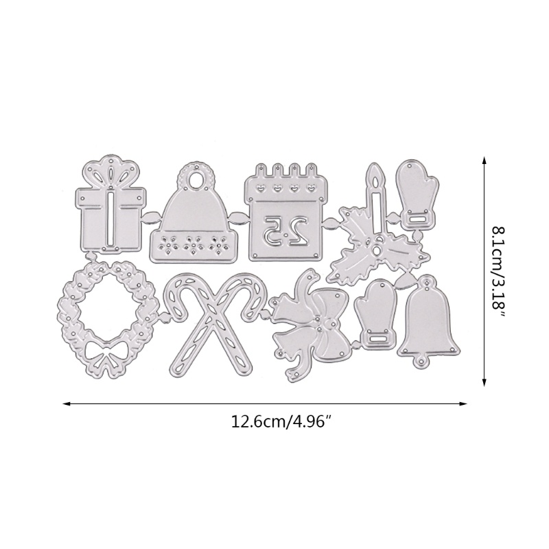 Cetakan Stensil Cutting Dies Motif Natal Bahan Metal Untuk Scrapbook / Craft DIY / Kartu