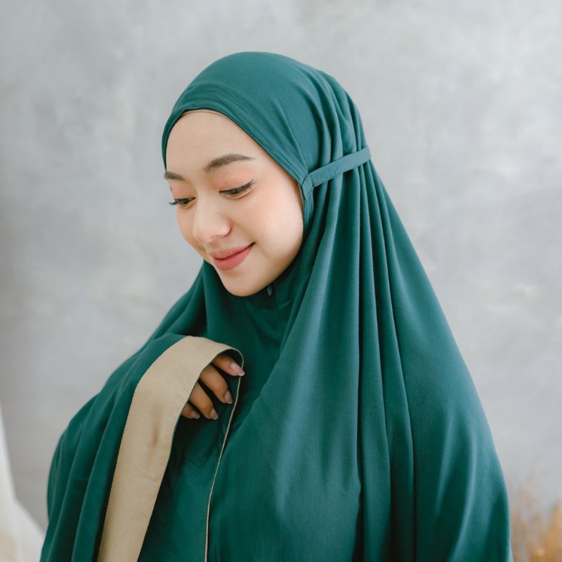 Mukenah Zianisa New Salwa Mix Plain 2 IN 1 Jumbo Dewasa Katun Rayon Adem Treveling