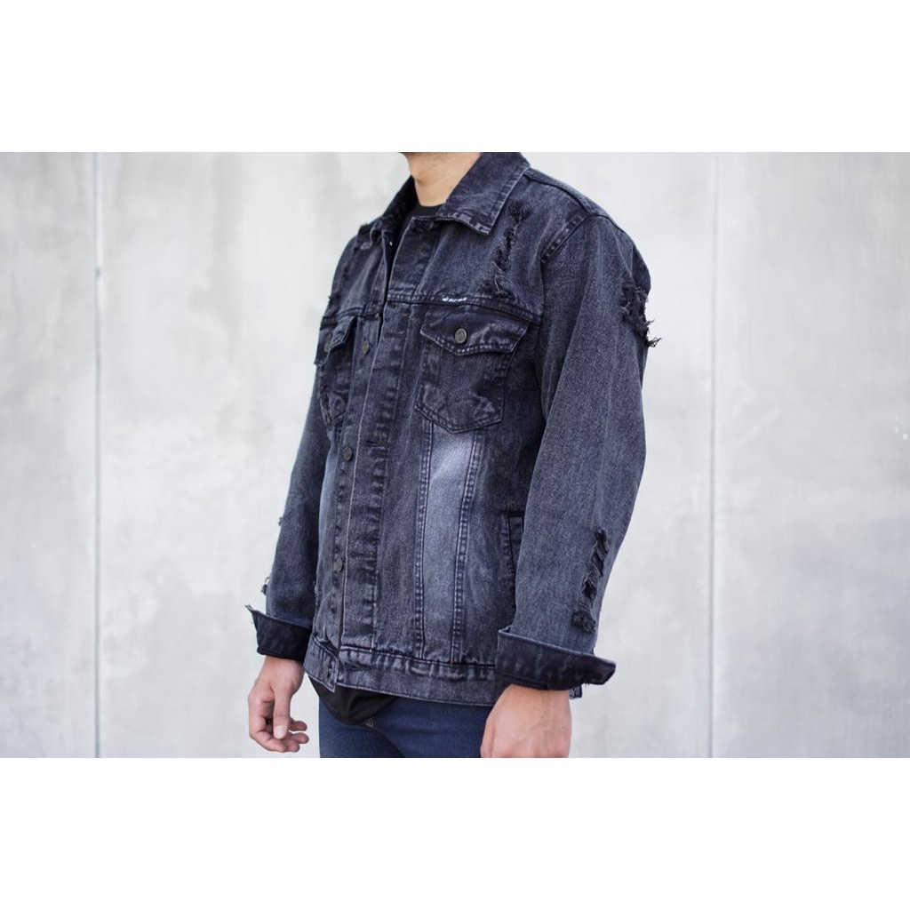 Legend of Denim jaket pria jaket jeans jaket denim ripped jeans pria jaket jeans pria sobek jaket distro jaket jeans denim pria jaket jeans ripped ripped denim jacket warna snowwash JRN503