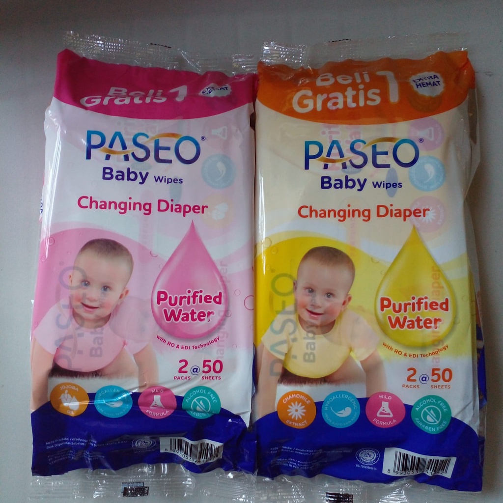 Tissue Basah Baby Wipes Paseo Baby (Beli 1 Gratis 1)