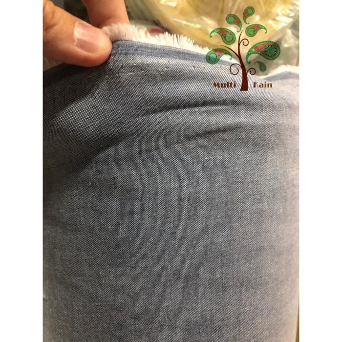 multi kain oxford oxfor cotton katun lebar 1.5 meter per roll 50 yard - ROL baby blue