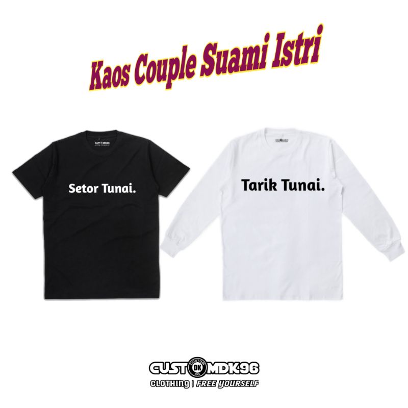 Kaos Couple Suami Istri Polos Distro Baju Pria Wanita Kekinian