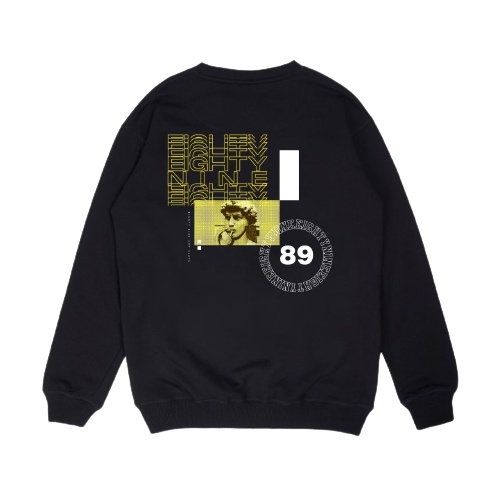 Sweater Crewneck Eightynine Black Edition Sablon | Good Brand And Quality Fashion Wanita Pria