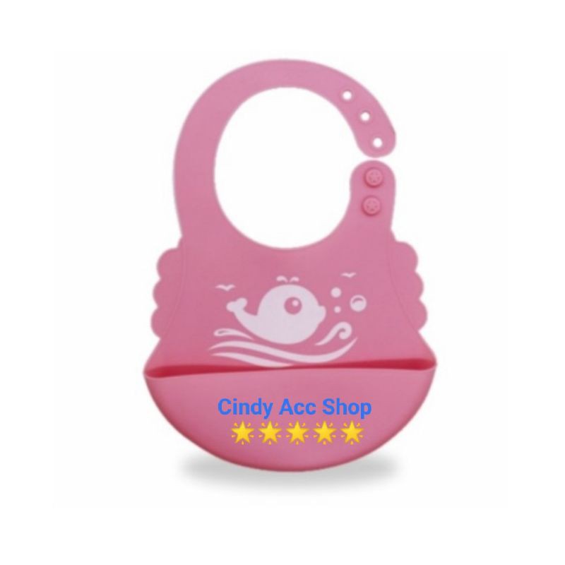 Silicone Waterproof Baby Bib Premium Celemek bayi AL008