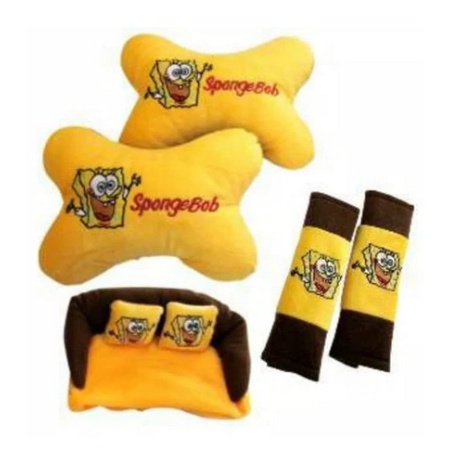 Bantal Mobil 3 in 1 Kartun Sandaran Car Set 3in1 bantalan kepala jok sarung seatbelt