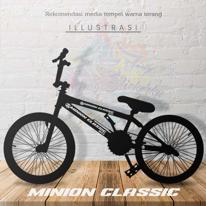 Cutting Stiker Minion Cycle Pacific Variasi Sepeda Sticker Frame Aksesoris Body Style Lipat Keren Bodi Samping Striping Bike Road Fixie Mtb Balap Veriasi Setiker Timbul Huruf Tulisan Universal Murah Nyala Tahan Air Bodi Hologram Batang Gunung Anak Sepedah