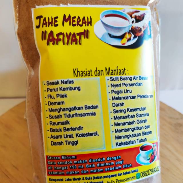 

serbuk jahe merah 300gram