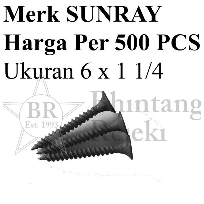 

[cod] Sekrup Gypsum #6 x 1 1/4" (3cm) Isi 500 Pcs |Drywall #6 x 1 1/4" (3cm) [cod]