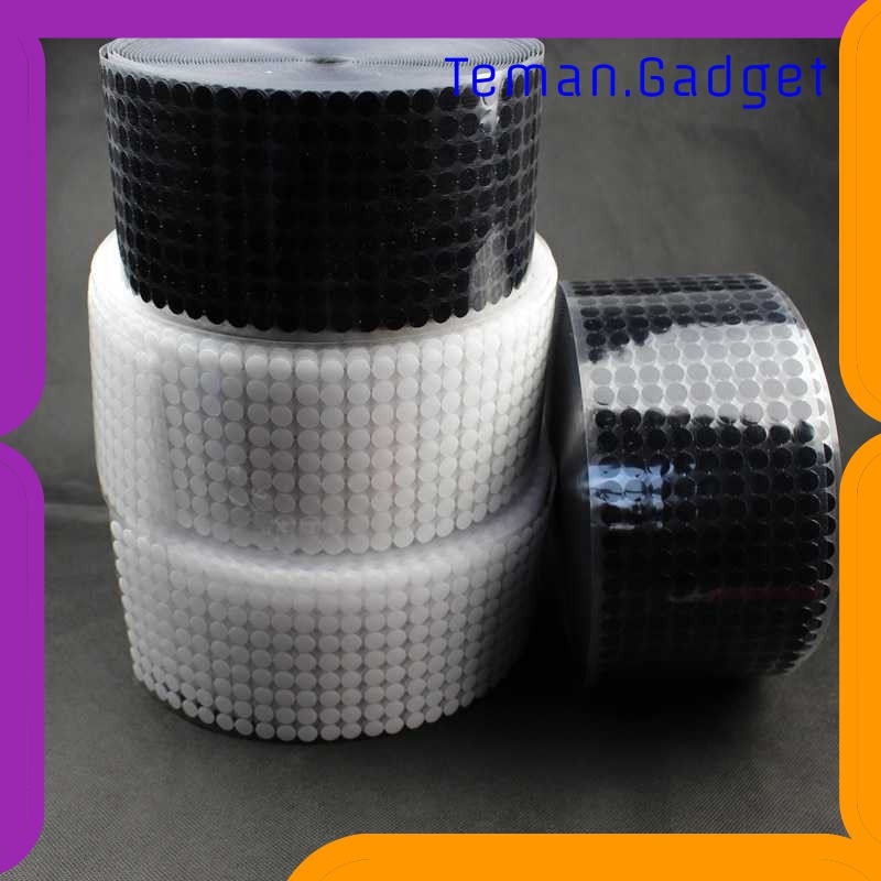 TG-DE184 NIKTO Tape Lakban Dot Velcro Hook &amp; Loop Magic Sticker 450 Pairs 10 mm