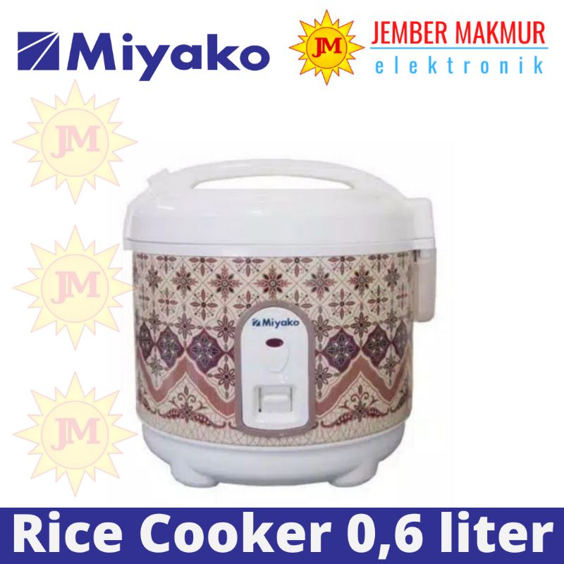 Miyako PSG-607 Rice Cooker Penanak Nasi 0.6 Liter - Batik Cokelat Miyako Rice Cooker PSG 607/ Magic Com PSG607 / Penanak Nasi Mini PSG-607 miyako