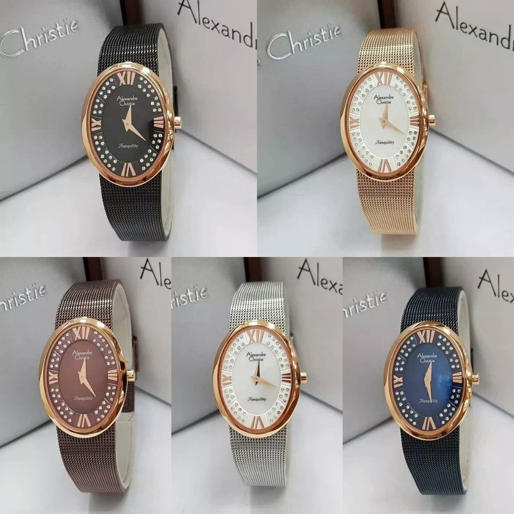 [Free Baterai] JAM TANGAN WANITA ALEXANDRE CHRISTIE AC 2280 ORIGINAL GARANSI RESMI 1 TAHUN