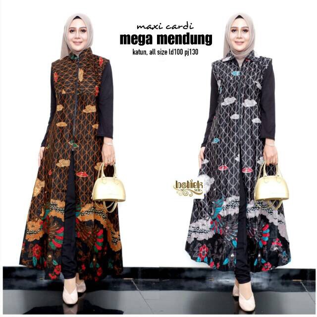 Maxi Cardi Mega Mendung Outer Longvest Batik Cardigan