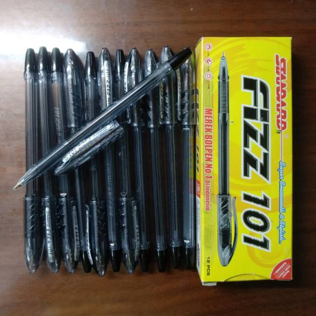 

Pulpen StandarD FIZZ 101 0.5 Hitam Semi Gel Eceran Per lusin