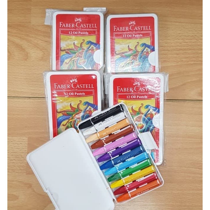 

Crayon / Oil Pastels 12 Faber-Castell Box Putih Hexagonal
