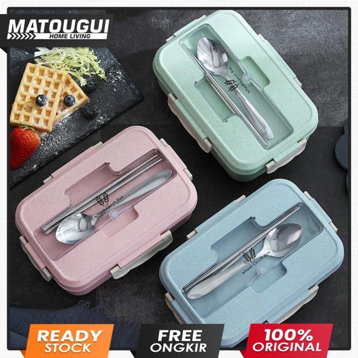 Kotak Bekal Makan Anak Tempat Makan Lunch Box Bento BPA Free 1500ml - HIjau Tua