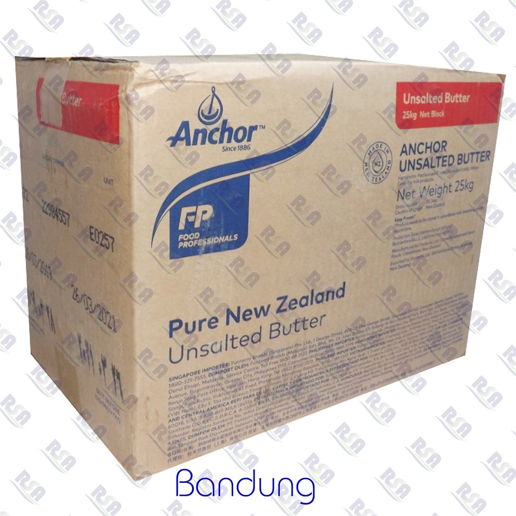 

Butter Unsalted Anchor 25 Kg di Import dari New Zealand