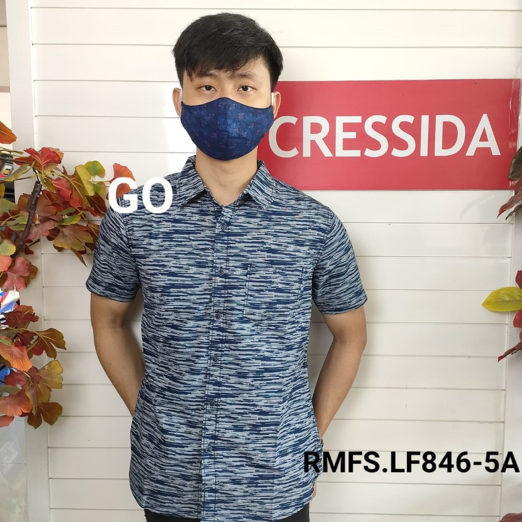 gos  CRESSIDA KEMEJA PRIA SLIMFIT Kemeja Casual Kemeja Lengan Pendek Outlook