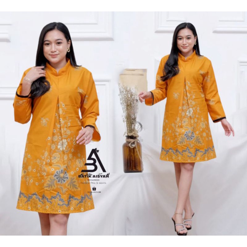 Tunik Batik Terbaru 2022 Kekinian Atasan Batik Jumbo Ld 120 Buaui Tunik