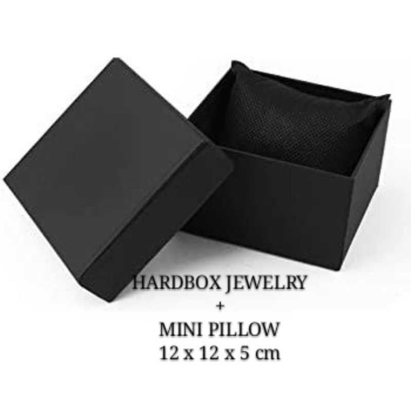 

BEST PRODUCT JEWELRY HARD BOX SUPER BLACK + MINI PILLOW 12 X 12 X 5 cm.