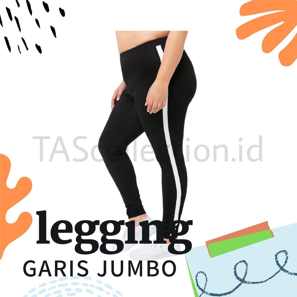 Celana Legging Motif List Lejing Wanita