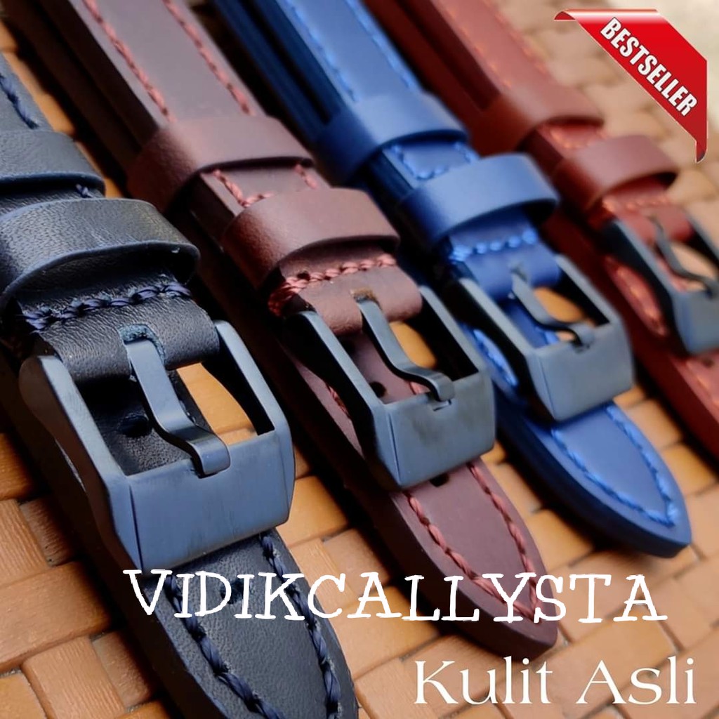 Strap Tali kulit jam Tangan Asli 22 24 Original Leather Strap KULIT ASLI 22MM 24MM