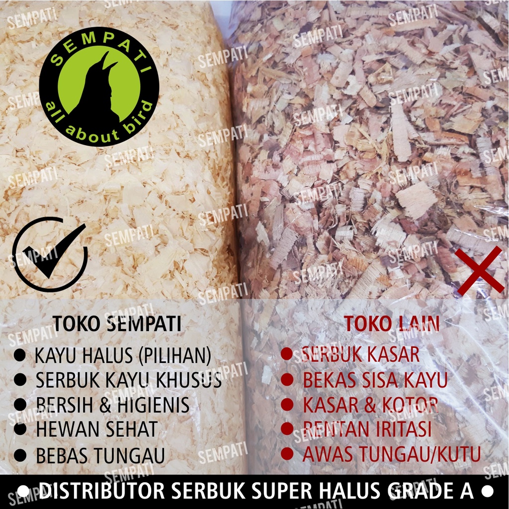 SERBUK KAYU GERGAJI HALUS ALAS KANDANG UNTUK ANAKAN PIYIK BURUNG HAMSTER LANDAK MINI KELINCI KUCING-1
