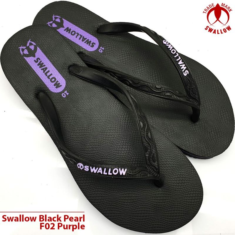 ✨NAGIHI✨ Sendal Jepit Swallow Black Pearl - Sandal Japit Swallow Hitam/sandal asli indonesia