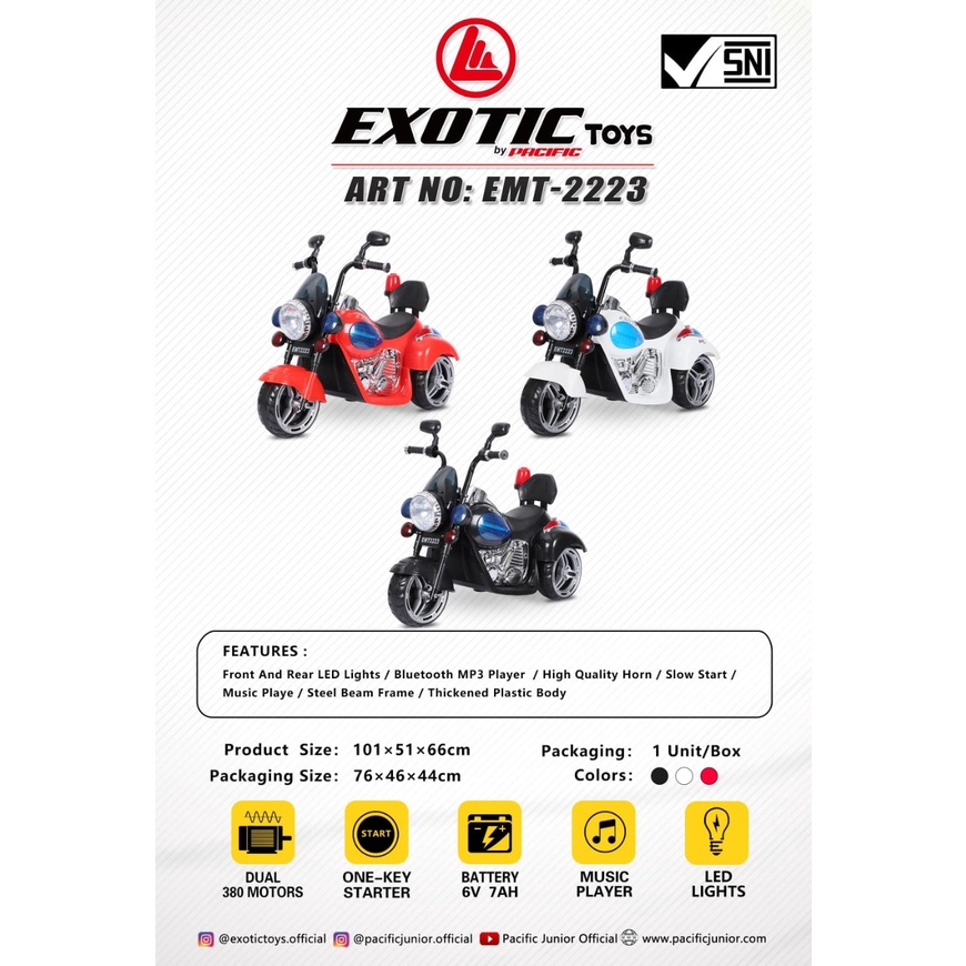 MOTOR AKI EXOTIC EMT 2223 MODEL MOGE HARLEY