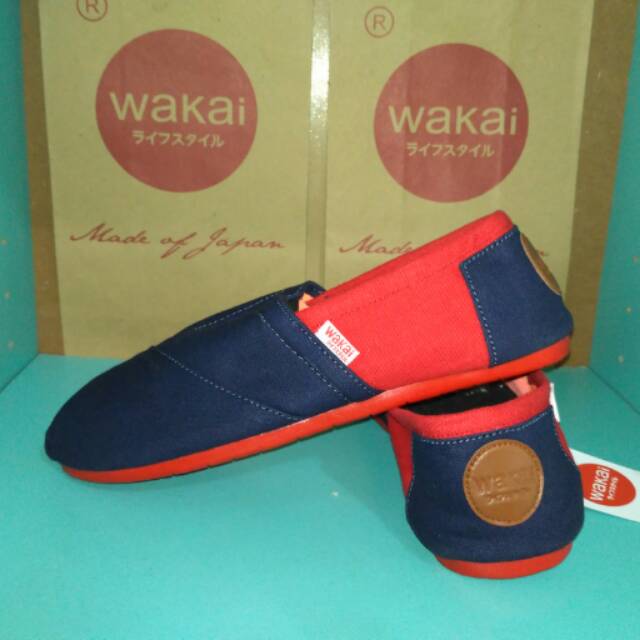 Wakai navy merah grade original