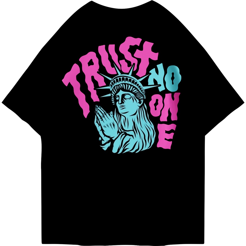 FIRSTLAST Oversized Tshirt Trust No One | Kaos Oversize Pria dan Wanita