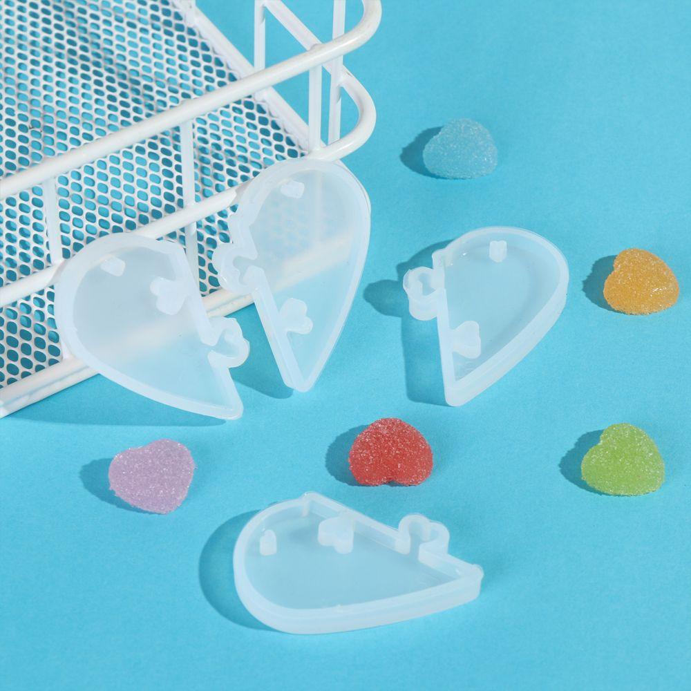 Preva Cetakan Resin Alat Membuat Perhiasan Puzzle Jantung Kristal Gantungan Kunci Mold
