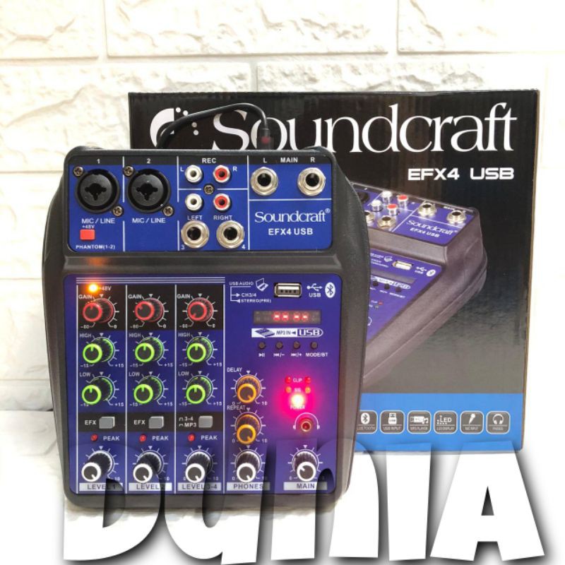 Mixer Soundcraft EFX 4 USB - Bluetooth 4 Channel