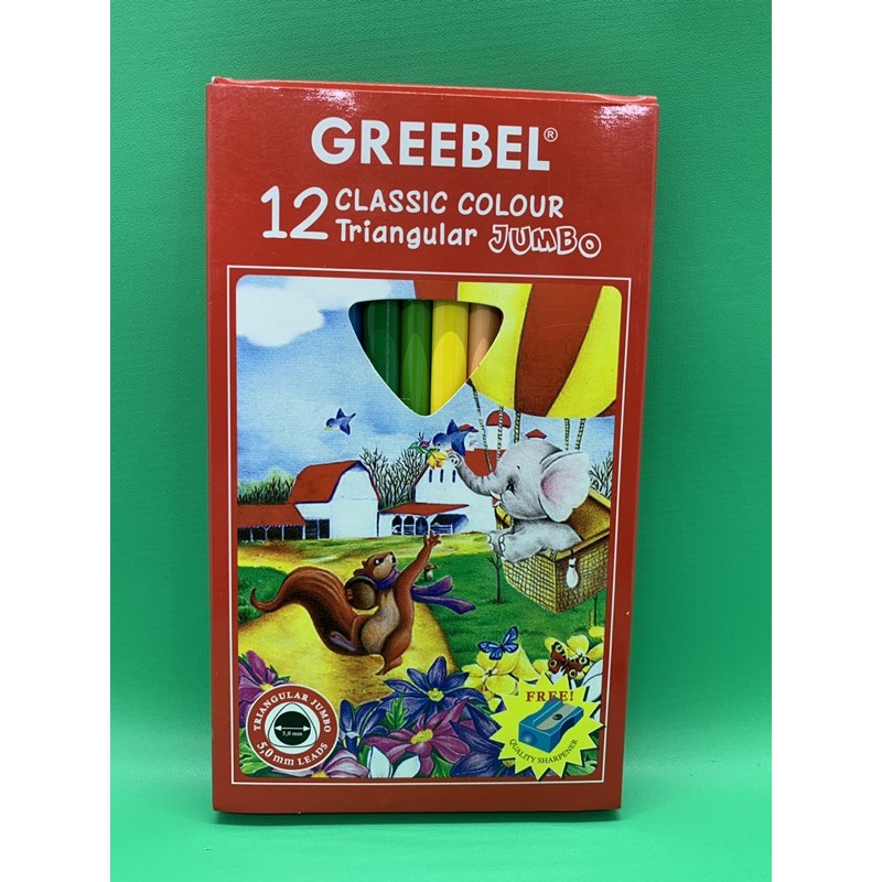 

GREEBEL Pensil Warna Jumbo triangular Classic Colour Lead 5.0 mm 12 warna 2812