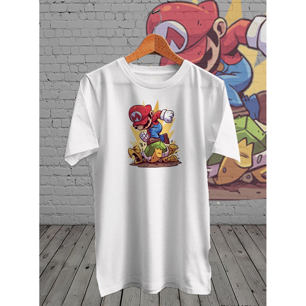 KAOS DISTRO DIGITAL PRINT ANGRY MARIO