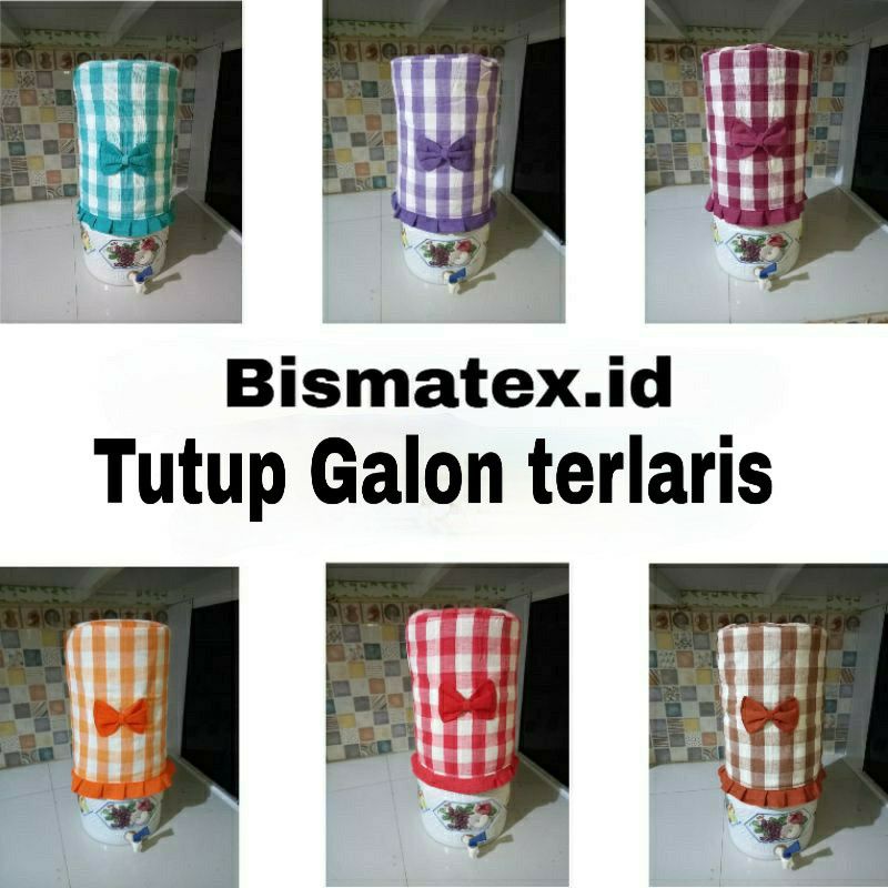 SARUNG GALON/TUTUP GALON/TAPLAK GALON/COVER GALON /SARUNG GALON KAIN TENUN MOTIF KOTAK/SARUNG GALON 